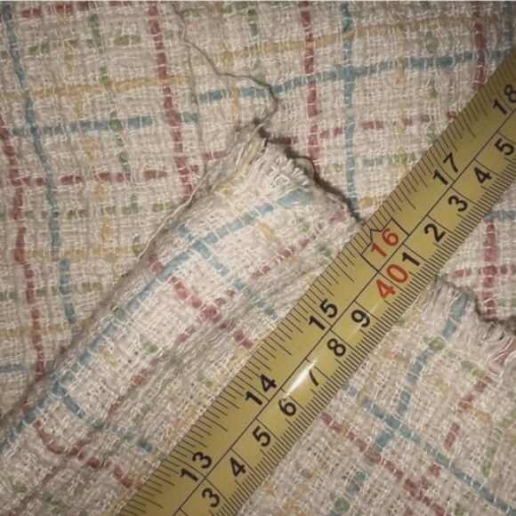 Salkim Vtg S Pieces 2 Vnt 100% Linen Plaid Lined 3/4 Sleeve Pockets Button W - Picture 9 of 14